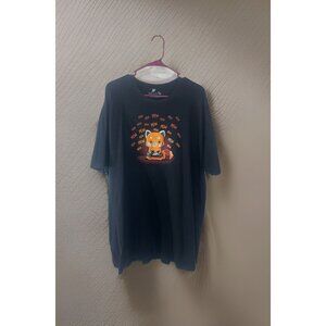 Tee Turtle Black T-shirt Pew Pew Fox Short Sleeve Crew Neck Men's Size 1X / 2XL